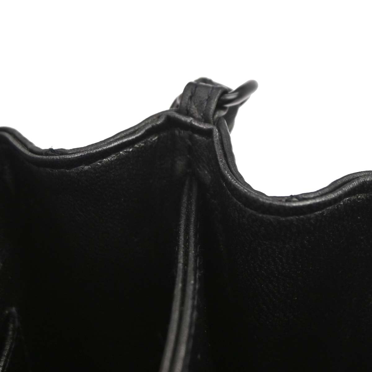 Chanel Black Lambskin Acrylic Chain Straight Flap Handbag