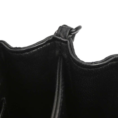 Chanel Black Lambskin Acrylic Chain Straight Flap Handbag