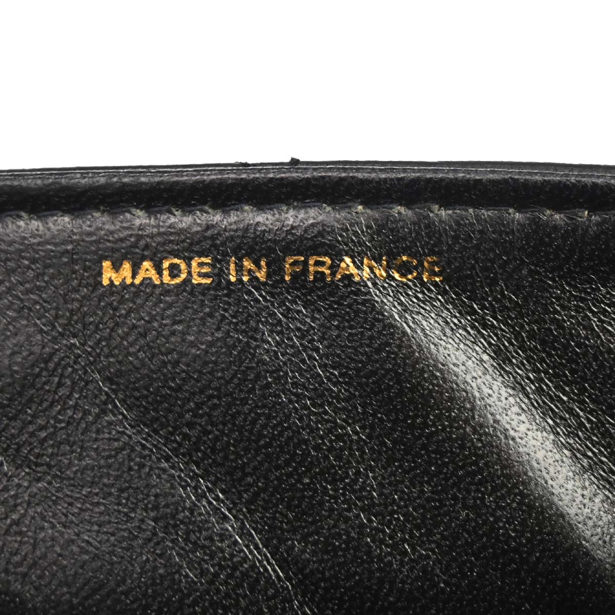 Chanel Black Lambskin Acrylic Chain Straight Flap Handbag