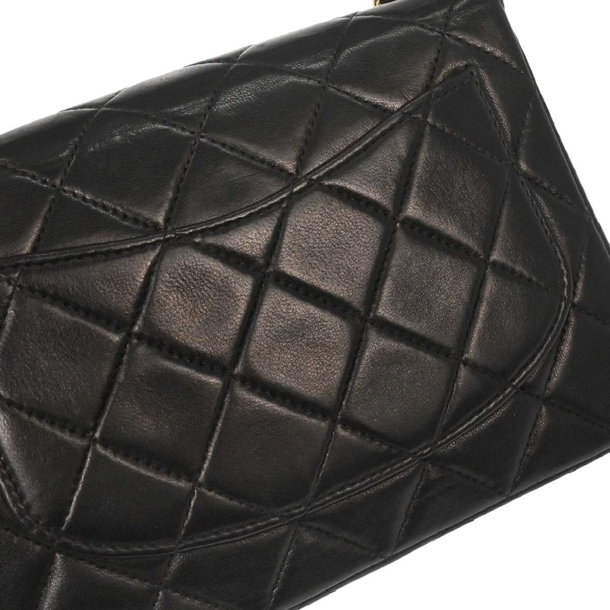 Chanel 2002-2003 Black Lambskin Mini Classic Square Flap Shoulder Bag 17
