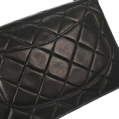 Chanel 2002-2003 Black Lambskin Mini Classic Square Flap Shoulder Bag 17