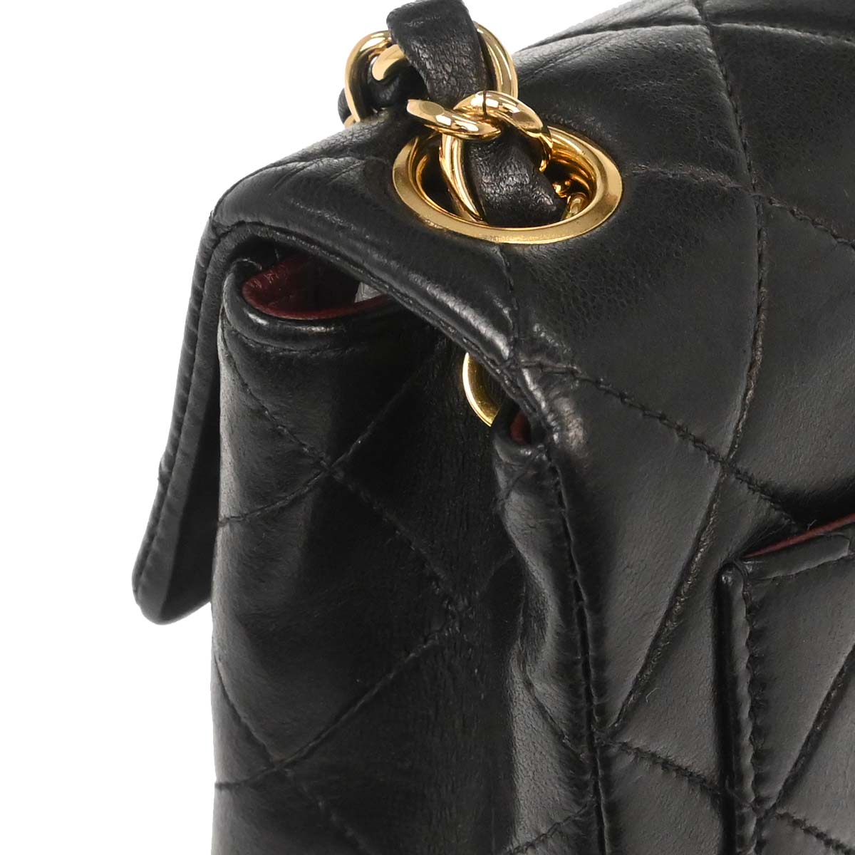 Chanel 2002-2003 Black Lambskin Mini Classic Square Flap Shoulder Bag 17