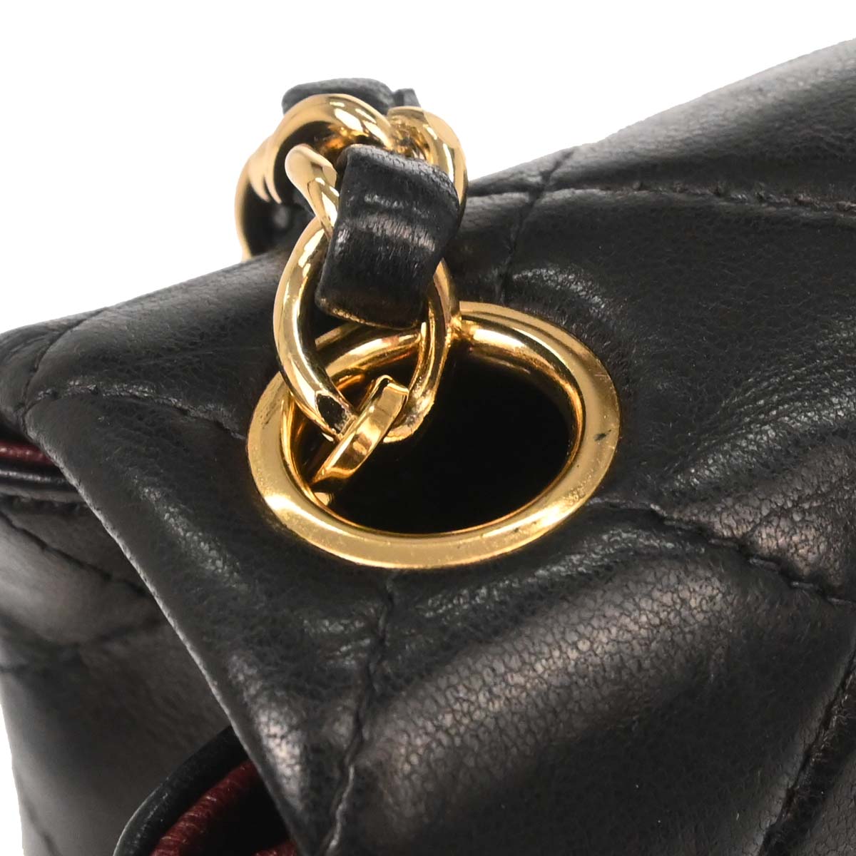 Chanel 2002-2003 Black Lambskin Mini Classic Square Flap Shoulder Bag 17
