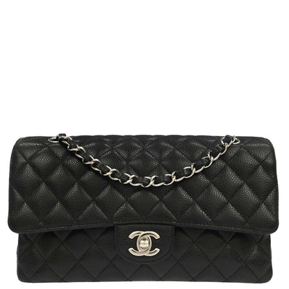Chanel Black Caviar Medium Classic Double Flap Shoulder Bag