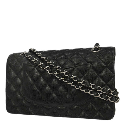 Chanel Black Caviar Medium Classic Double Flap Shoulder Bag