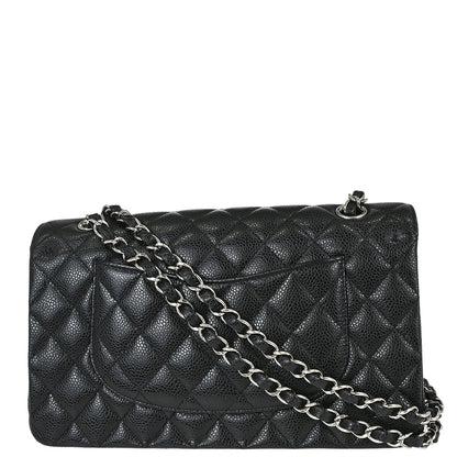 Chanel Black Caviar Skin Medium Classic Double Flap Shoulder Bag