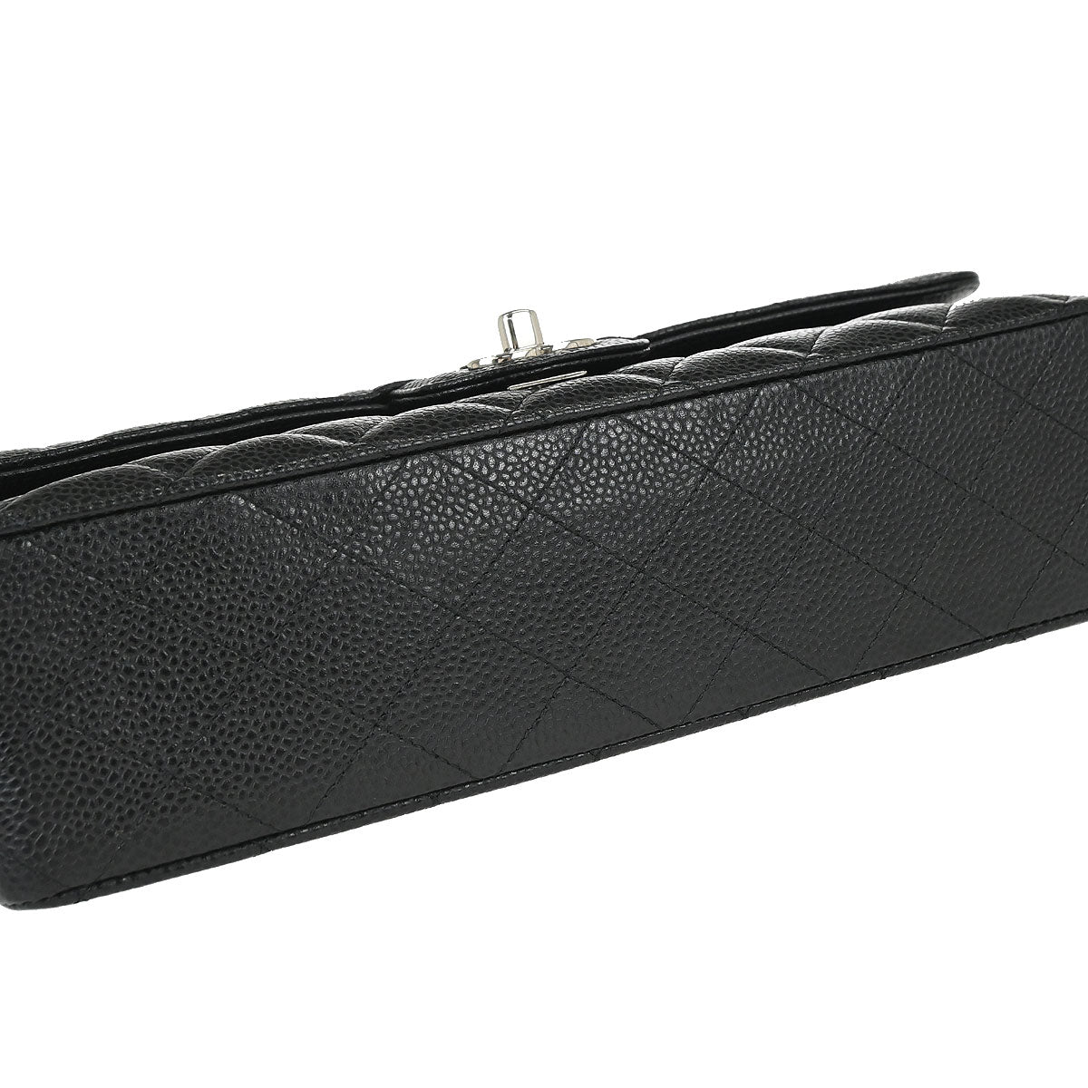 Chanel Black Caviar Skin Medium Classic Double Flap Shoulder Bag