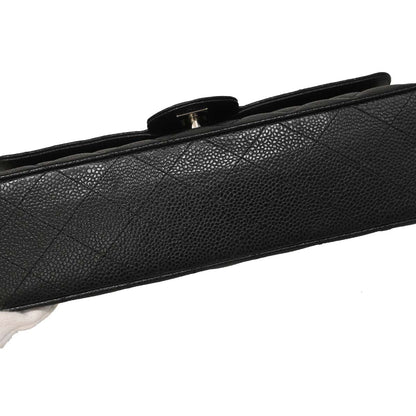 Chanel Black Caviar Medium Classic Double Flap Shoulder Bag