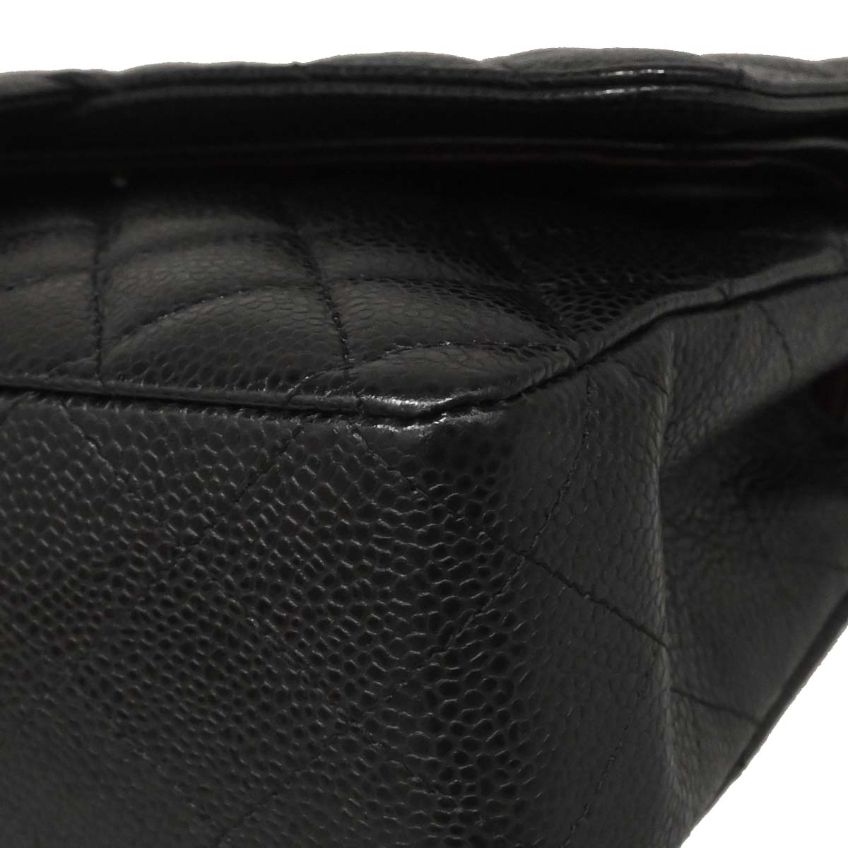 Chanel Black Caviar Medium Classic Double Flap Shoulder Bag