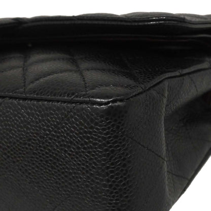 Chanel Black Caviar Medium Classic Double Flap Shoulder Bag