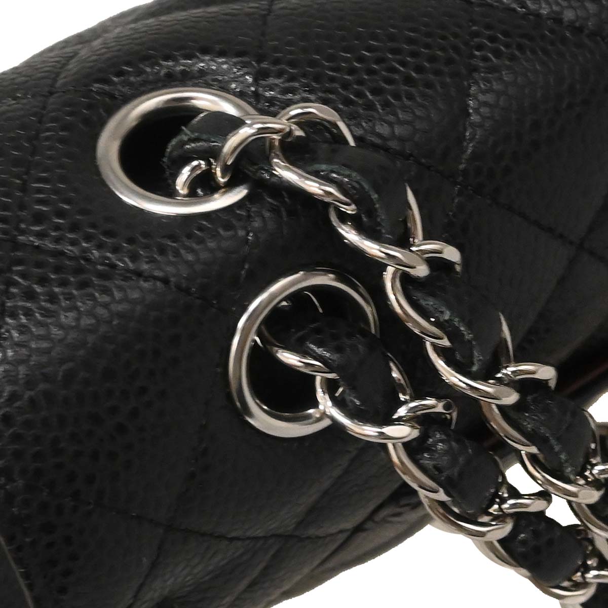 Chanel Black Caviar Medium Classic Double Flap Shoulder Bag