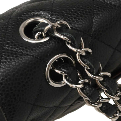 Chanel Black Caviar Medium Classic Double Flap Shoulder Bag