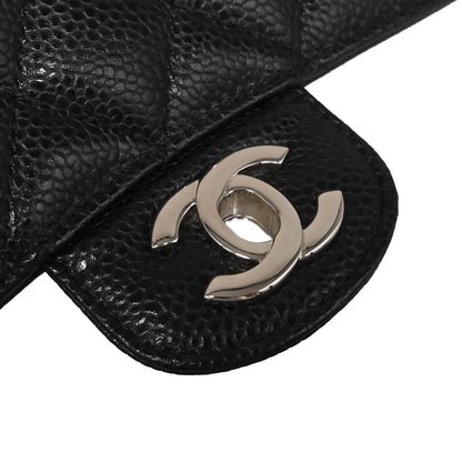 Chanel Black Caviar Medium Classic Double Flap Shoulder Bag