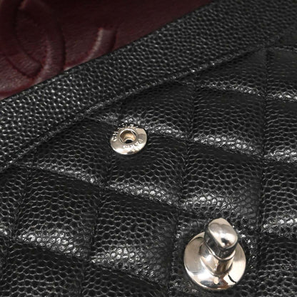 Chanel Black Caviar Medium Classic Double Flap Shoulder Bag