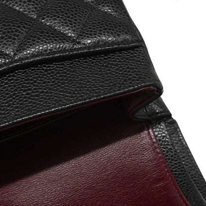 Chanel Black Caviar Medium Classic Double Flap Shoulder Bag