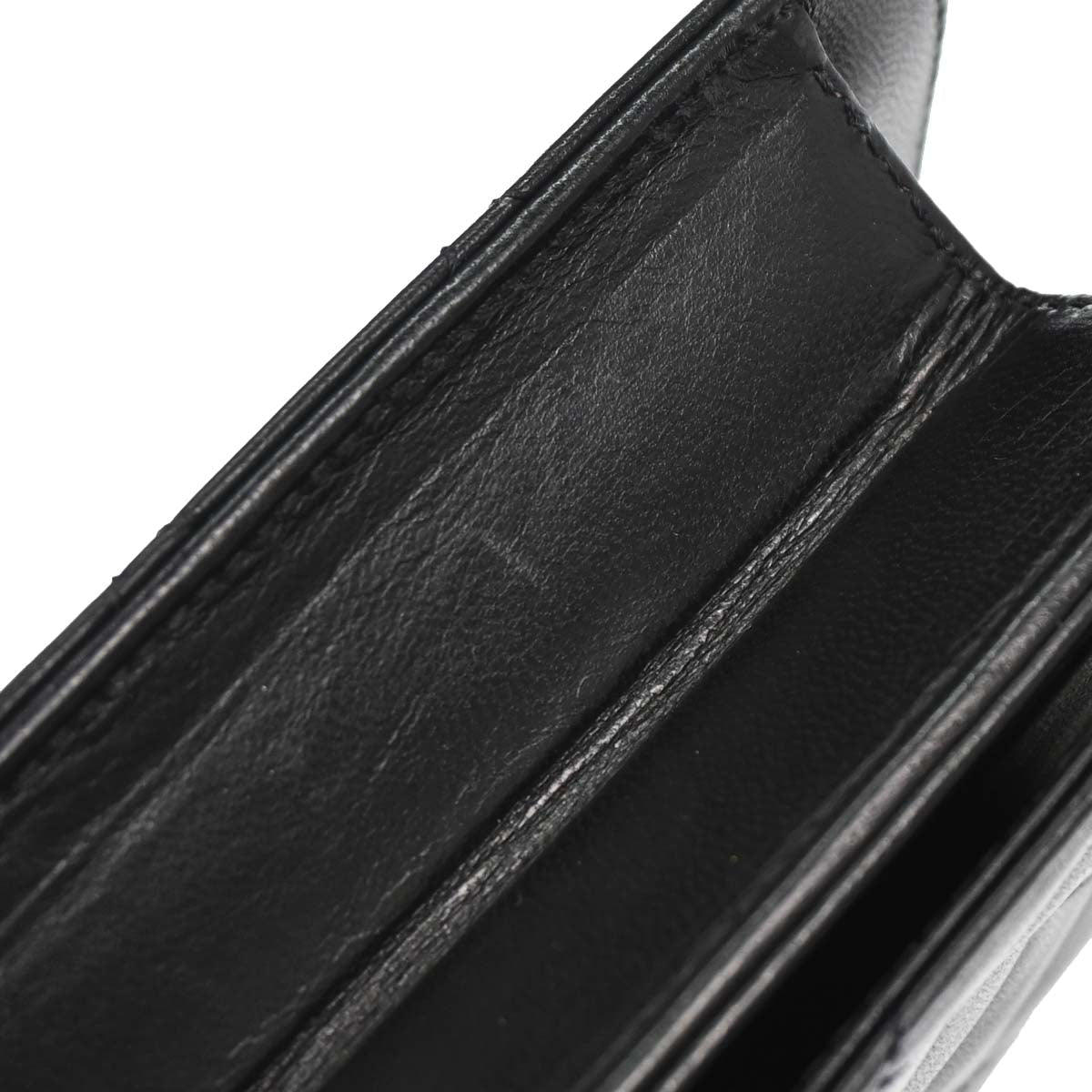 Chanel Black Lambskin Pushlock Small Full Flap Shoulder Bag