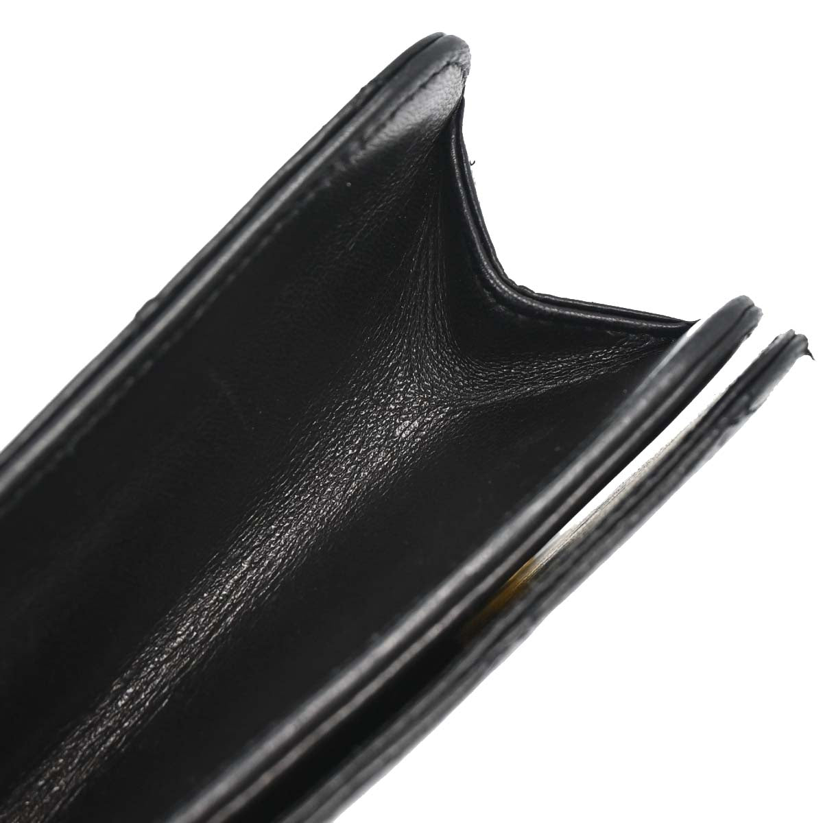 Chanel Black Lambskin Pushlock Small Full Flap Shoulder Bag