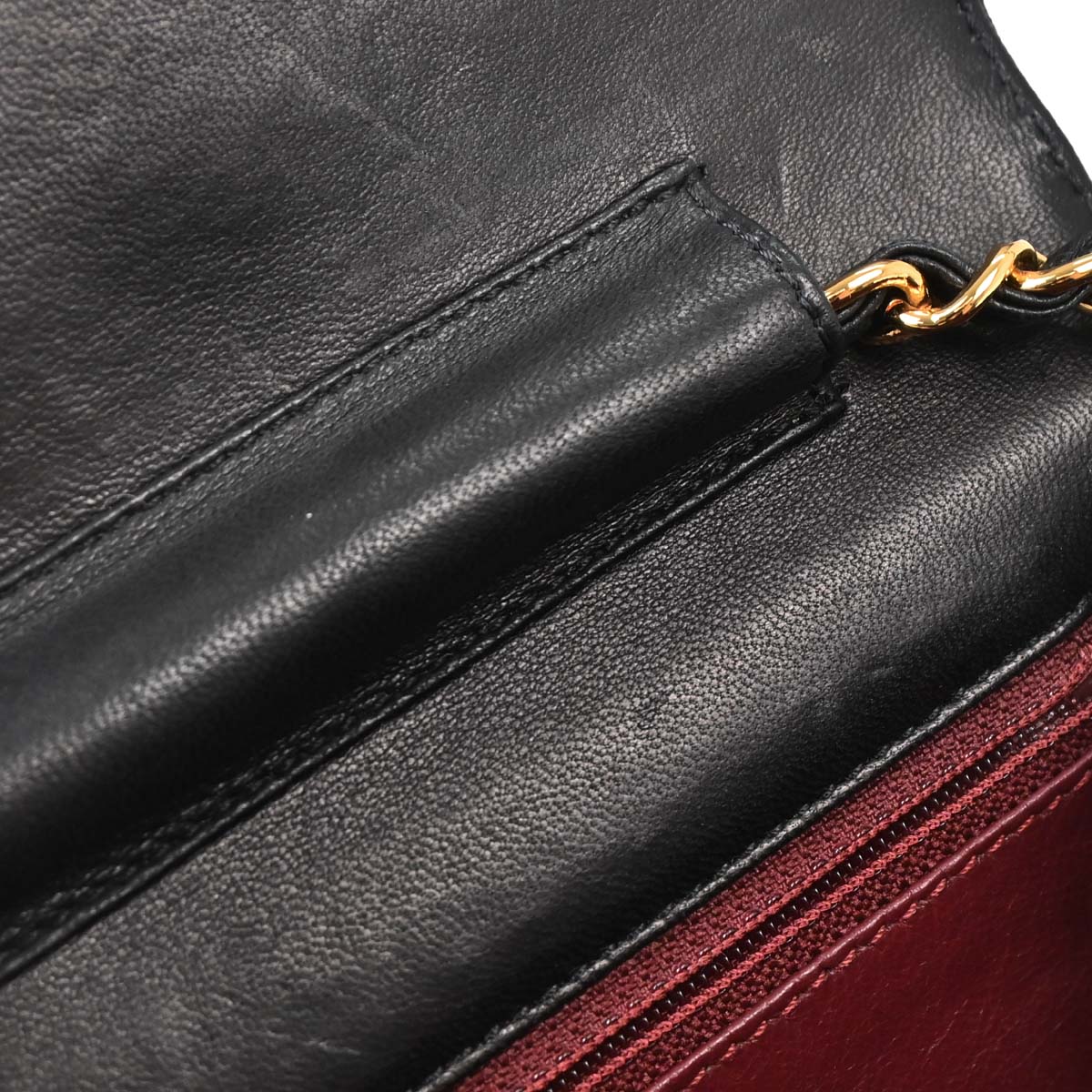 Chanel Black Lambskin Pushlock Small Full Flap Shoulder Bag