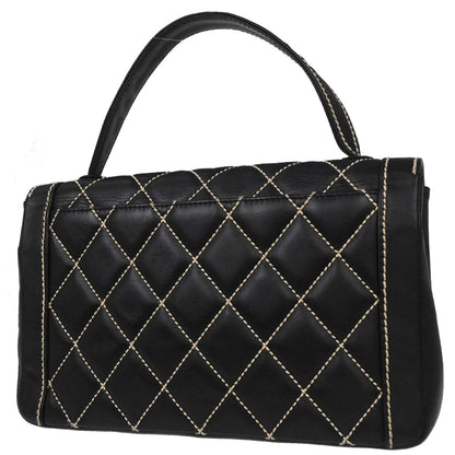 Chanel 2005-2006 Black Calfskin Wild Stitch Handbag