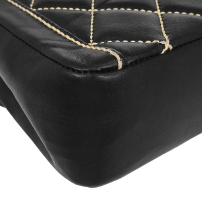 Chanel 2005-2006 Black Calfskin Wild Stitch Handbag