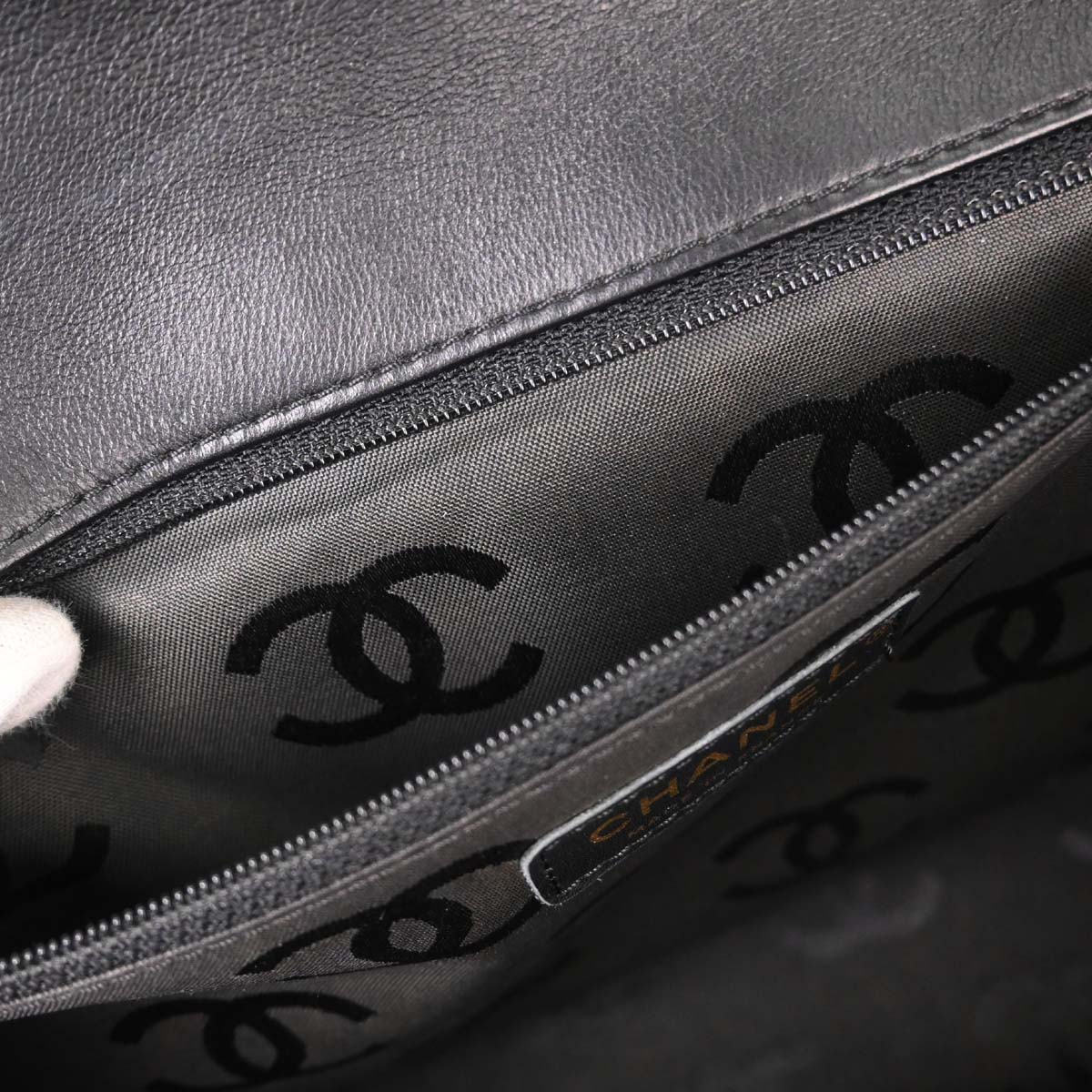 Chanel 2005-2006 Black Calfskin Wild Stitch Handbag