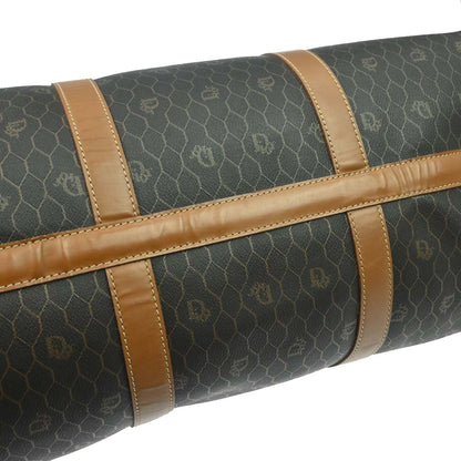 Christian Dior Black Brown Honeycomb Duffle Handbag