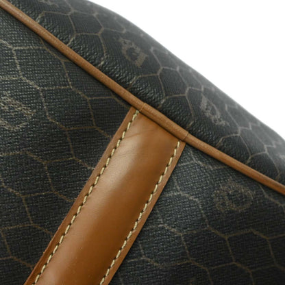 Christian Dior Black Brown Honeycomb Duffle Handbag