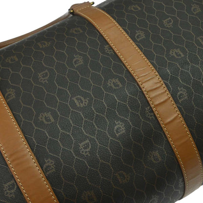 Christian Dior Black Brown Honeycomb Duffle Handbag