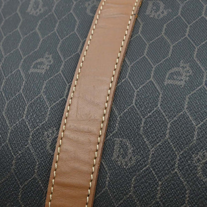 Christian Dior Black Brown Honeycomb Duffle Handbag