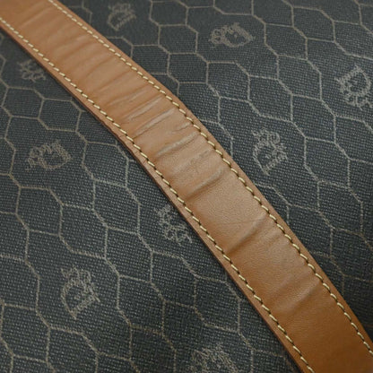 Christian Dior Black Brown Honeycomb Duffle Handbag