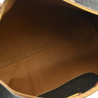 Christian Dior Black Brown Honeycomb Duffle Handbag