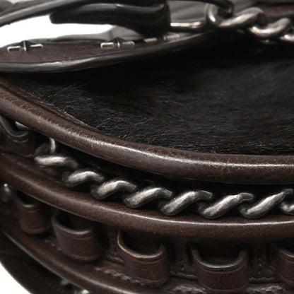 Chanel Brown Calfskin Pony Hair Paris-Dallas Saddle Shoulder Bag