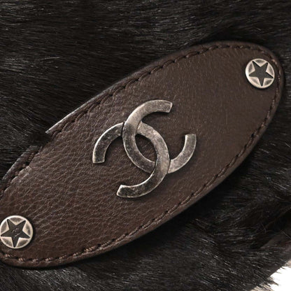 Chanel Brown Calfskin Pony Hair Paris-Dallas Saddle Shoulder Bag