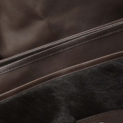 Chanel Brown Calfskin Pony Hair Paris-Dallas Saddle Shoulder Bag