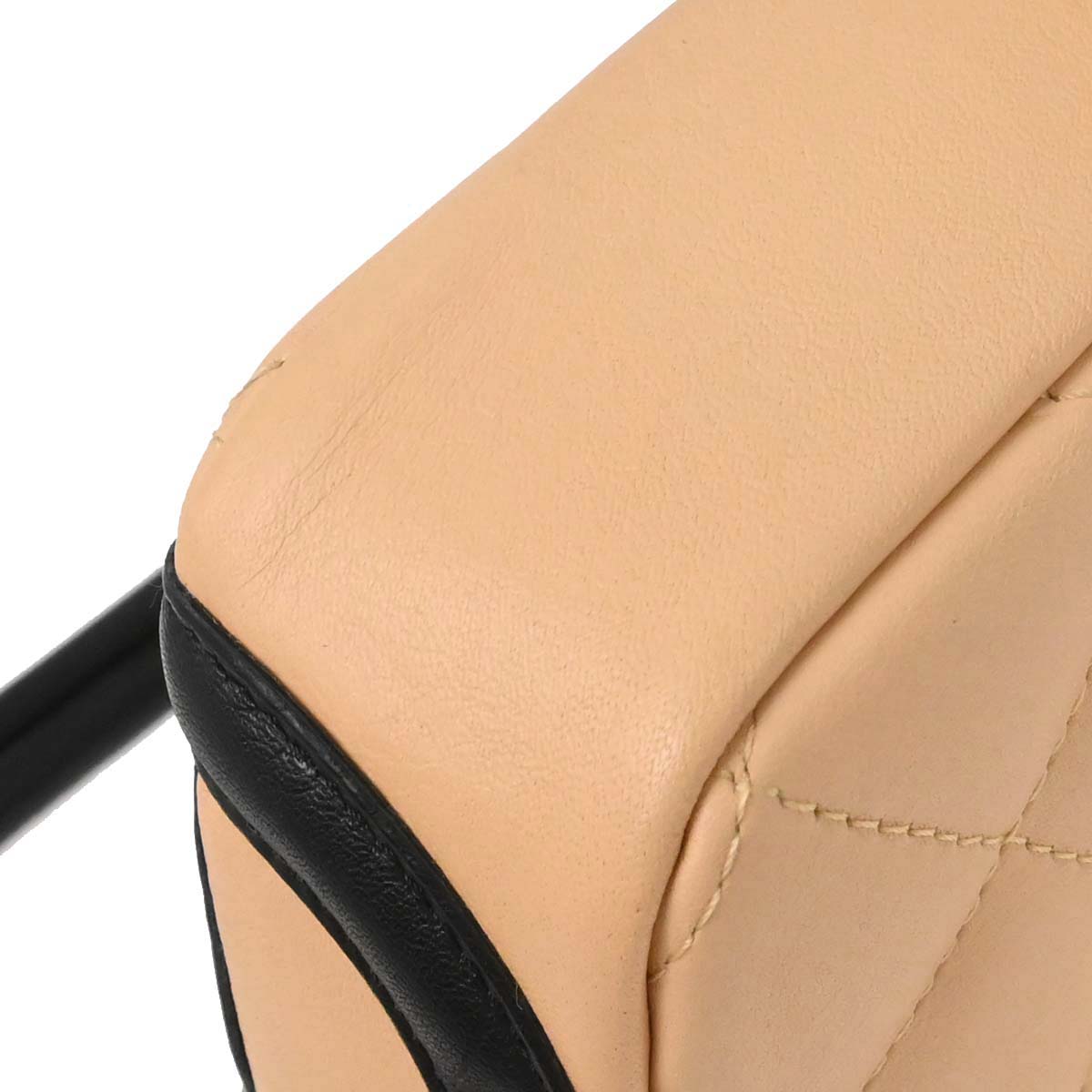 Chanel Beige Black Calfskin Cambon Ligne Handbag