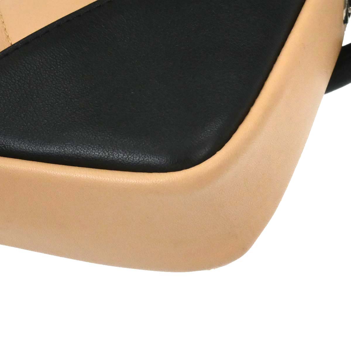 Chanel Beige Black Calfskin Cambon Ligne Handbag