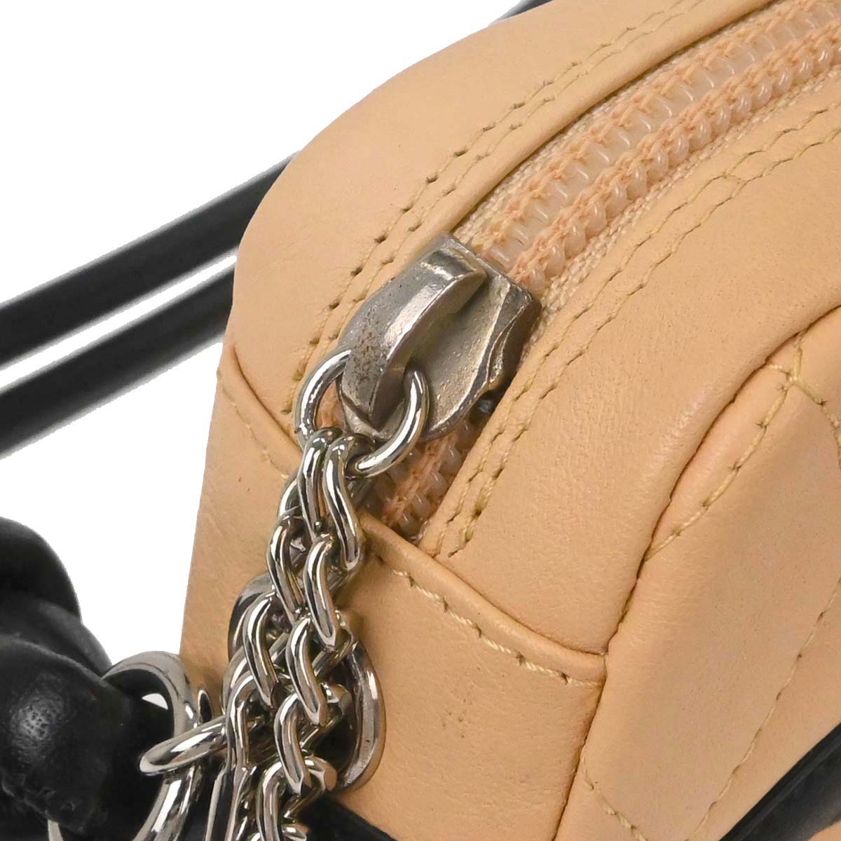 Chanel Beige Black Calfskin Cambon Ligne Handbag