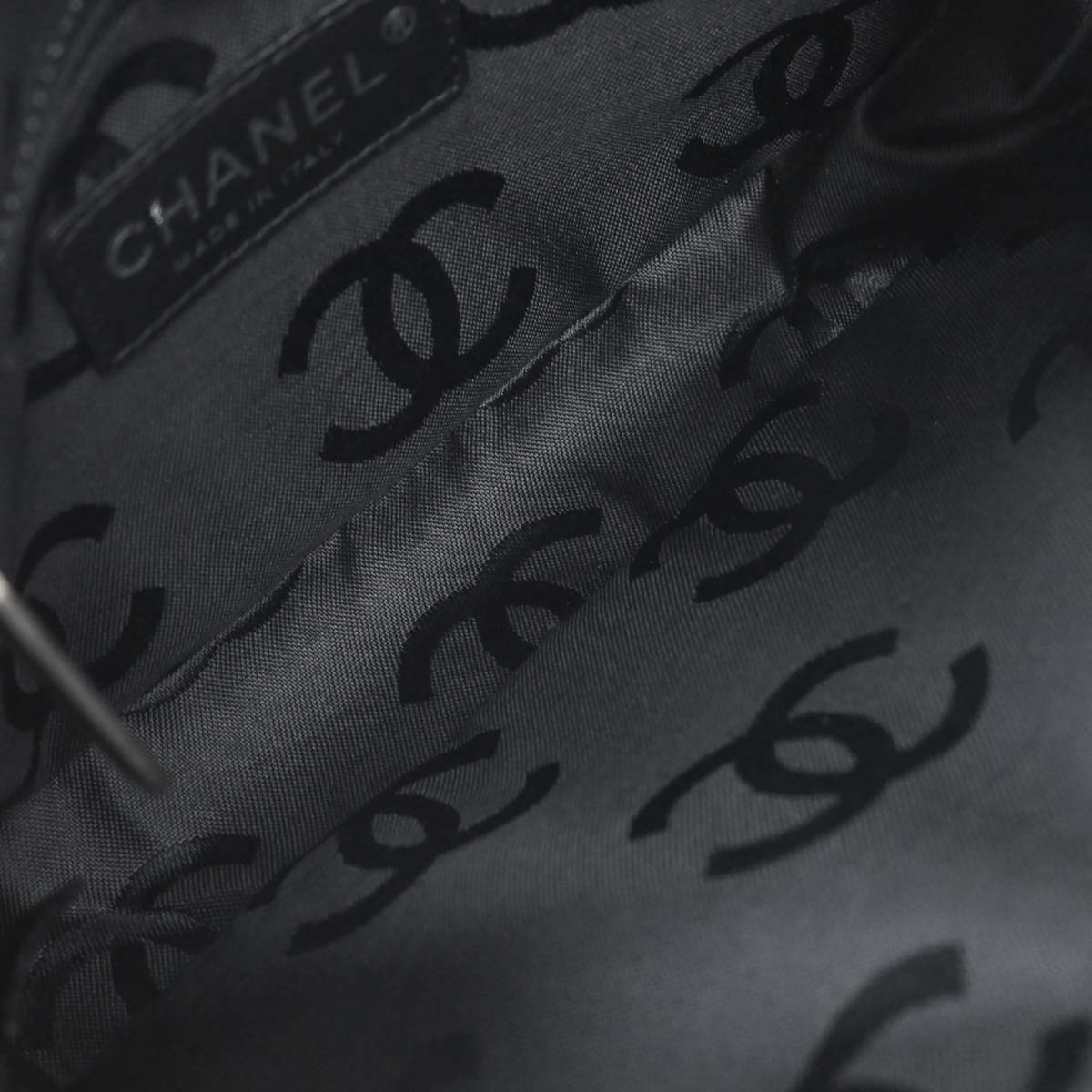 Chanel Beige Black Calfskin Cambon Ligne Handbag