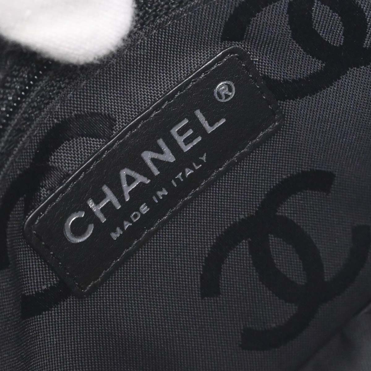 Chanel Beige Black Calfskin Cambon Ligne Handbag