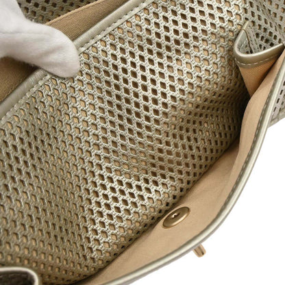 Chanel Silver Perforated Calfskin French Riviera Shoulder Bag