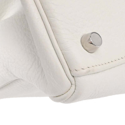 Hermes White Taurillon Clemence Kelly 32 Retourne 2way Shoulder Handbag