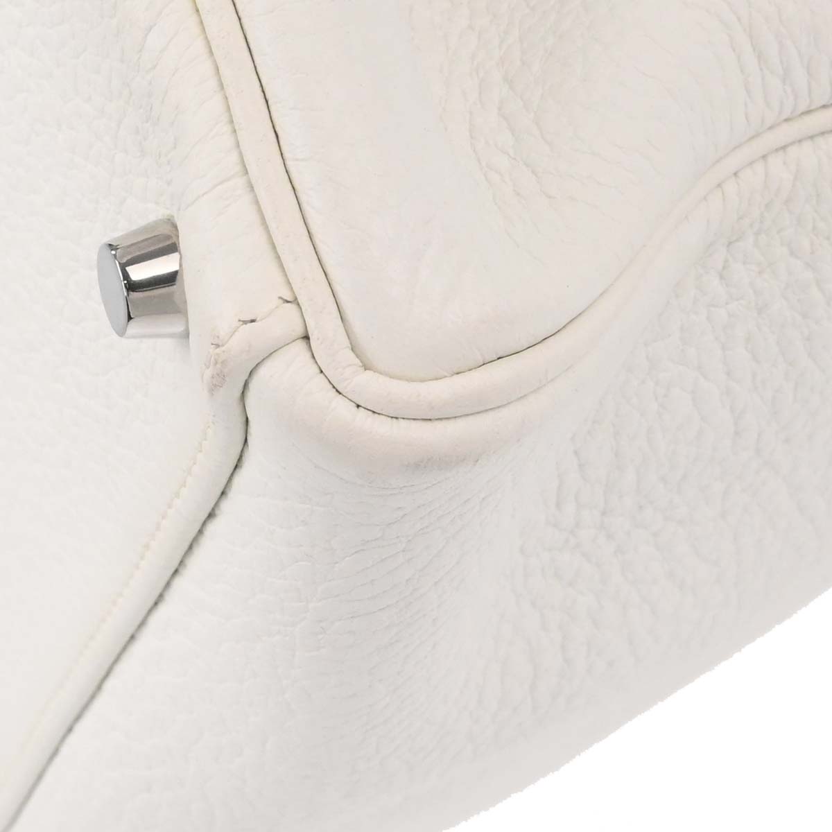Hermes White Taurillon Clemence Kelly 32 Retourne 2way Shoulder Handbag