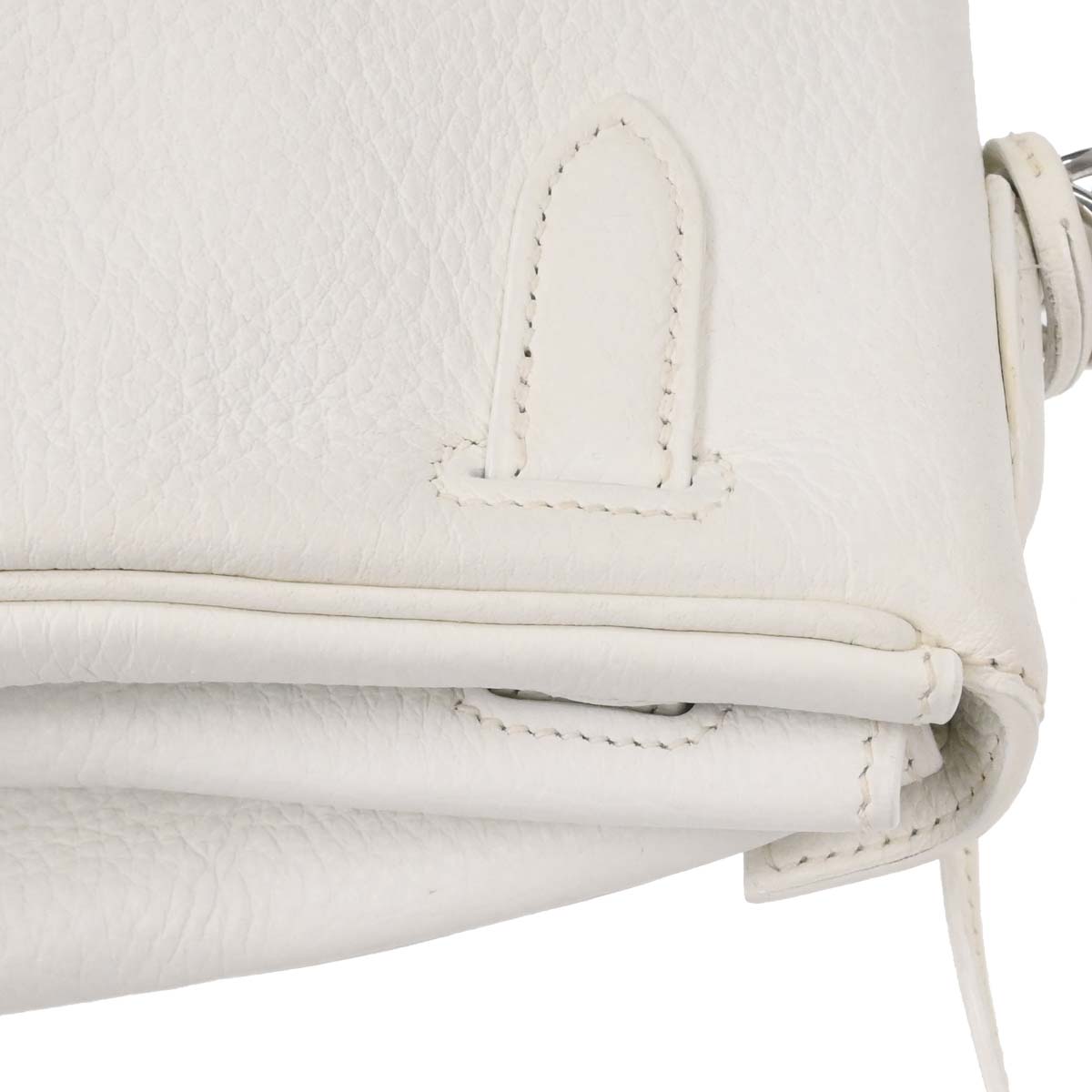 Hermes White Taurillon Clemence Kelly 32 Retourne 2way Shoulder Handbag