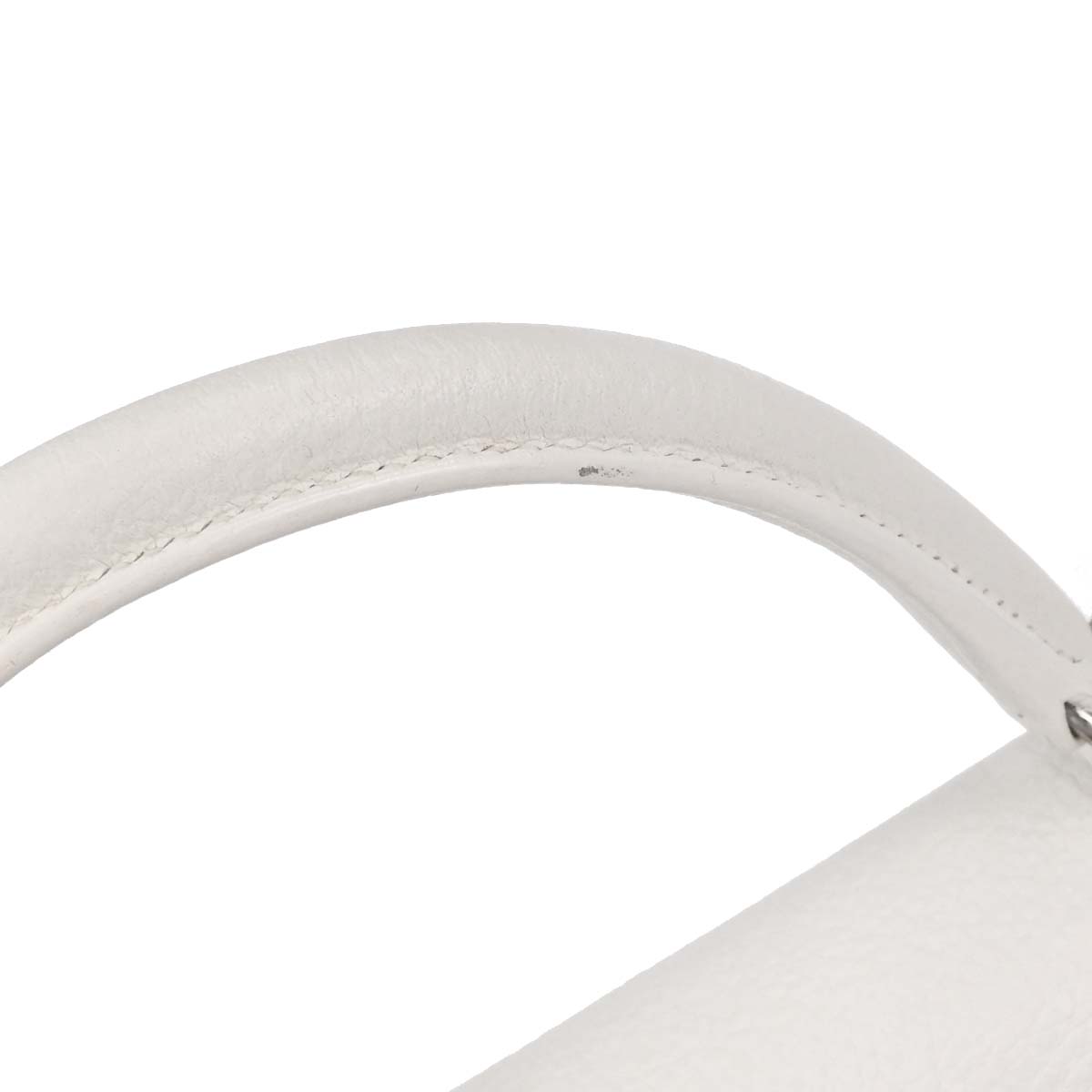 Hermes White Taurillon Clemence Kelly 32 Retourne 2way Shoulder Handbag