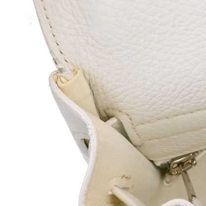 Hermes White Taurillon Clemence Kelly 32 Retourne 2way Shoulder Handbag