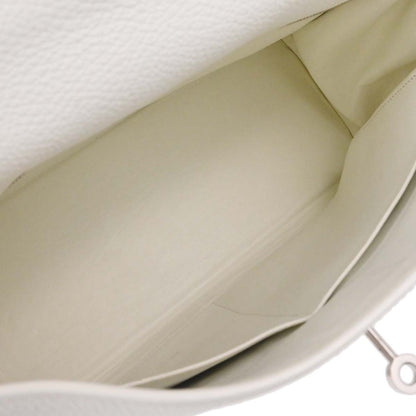 Hermes White Taurillon Clemence Kelly 32 Retourne 2way Shoulder Handbag