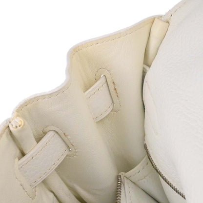 Hermes White Taurillon Clemence Kelly 32 Retourne 2way Shoulder Handbag