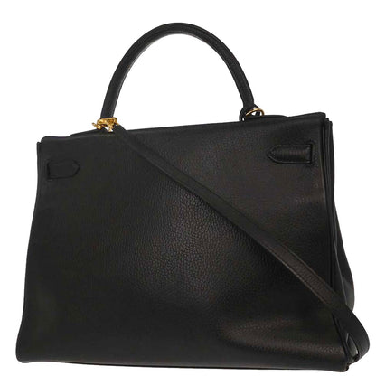 Hermes Black Ardennes Kelly 35 Retourne 2way Shoulder Handbag