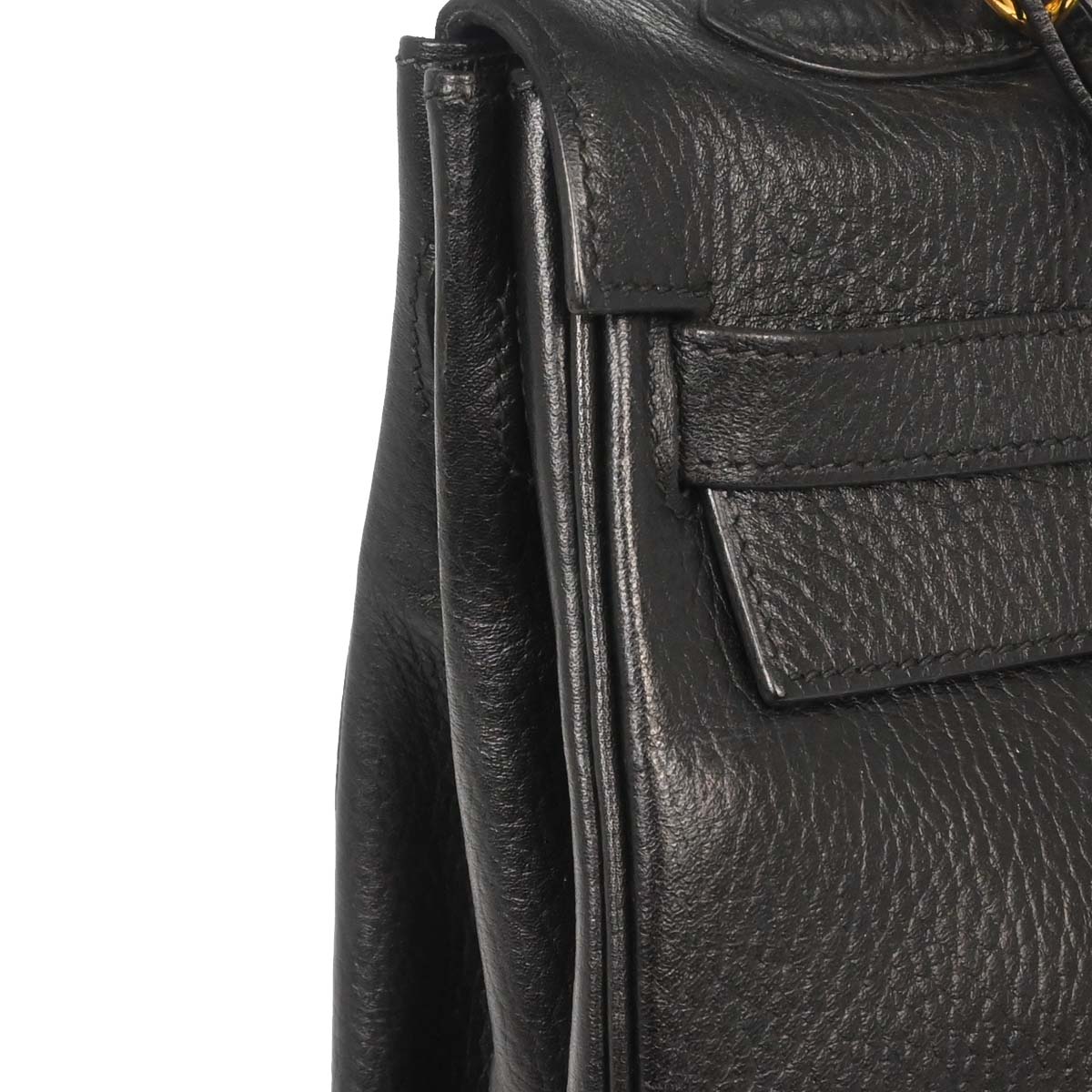 Hermes Black Ardennes Kelly 35 Retourne 2way Shoulder Handbag