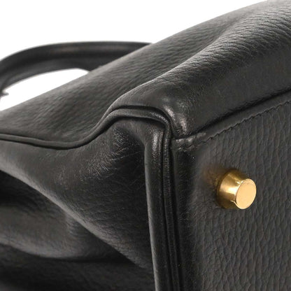 Hermes Black Ardennes Kelly 35 Retourne 2way Shoulder Handbag
